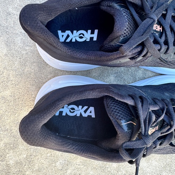 Hoka Black and White Athletic Shoes - Picture 3 of 6